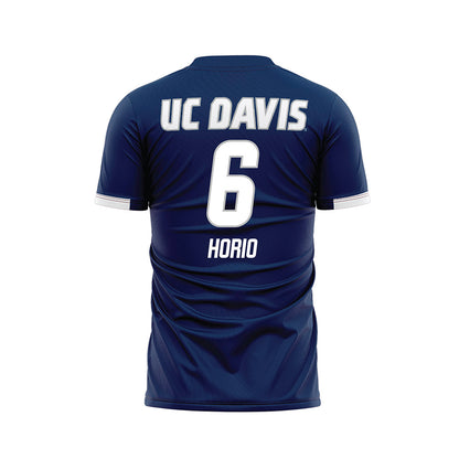 UC Davis - NCAA Men's Soccer : Declan Horio - Blue Soccer Jersey