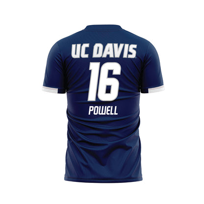 UC Davis - NCAA Men's Soccer : Cole Powell - Blue Soccer Jersey