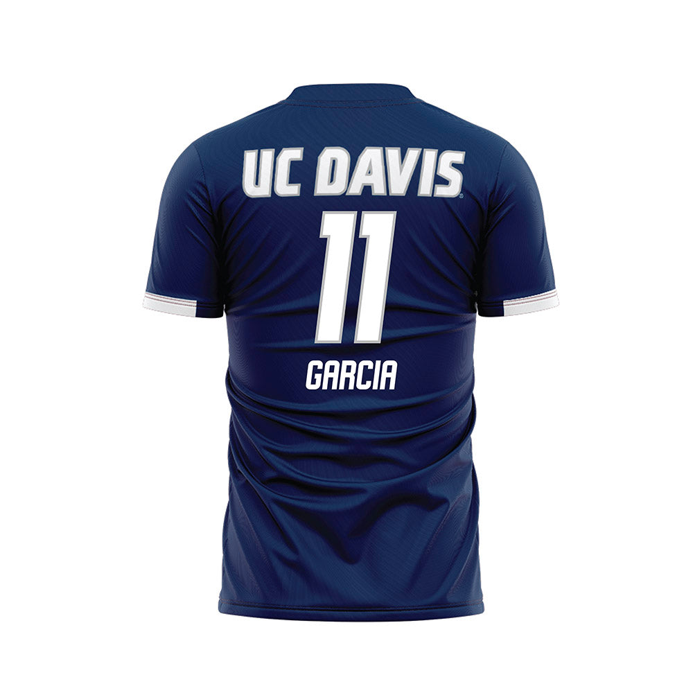 UC Davis - NCAA Men's Soccer : Marcus Garcia - Blue Soccer Jersey