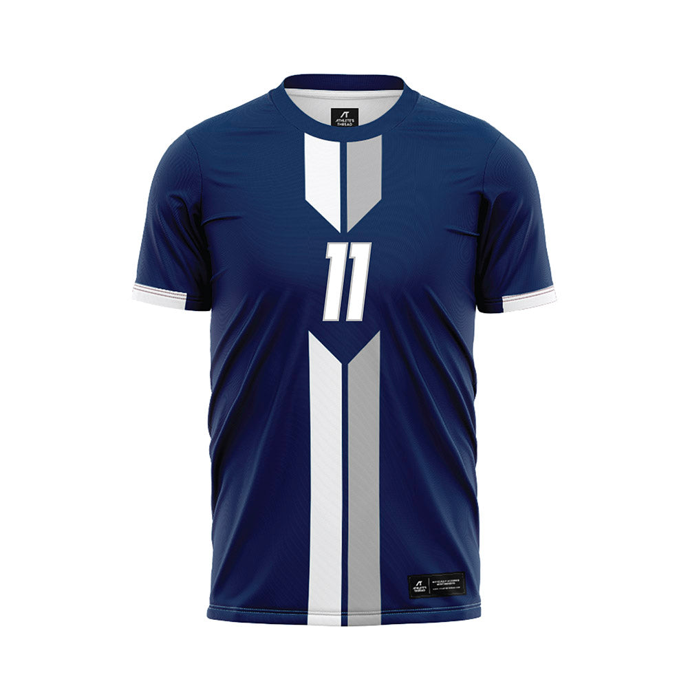 UC Davis - NCAA Men's Soccer : Marcus Garcia - Blue Soccer Jersey