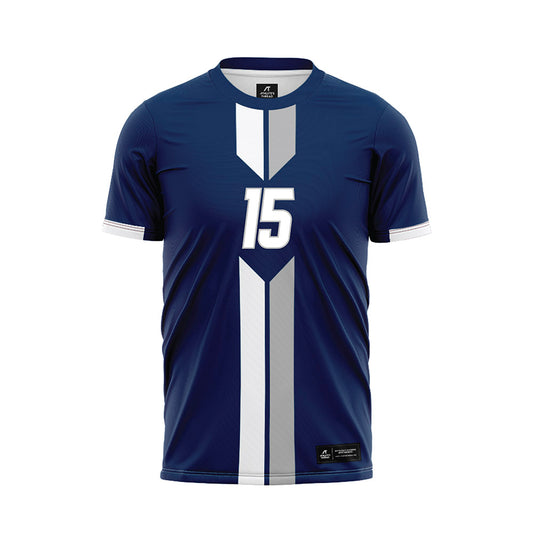 UC Davis - NCAA Men's Soccer : Cason Goodman - Blue Soccer Jersey-0