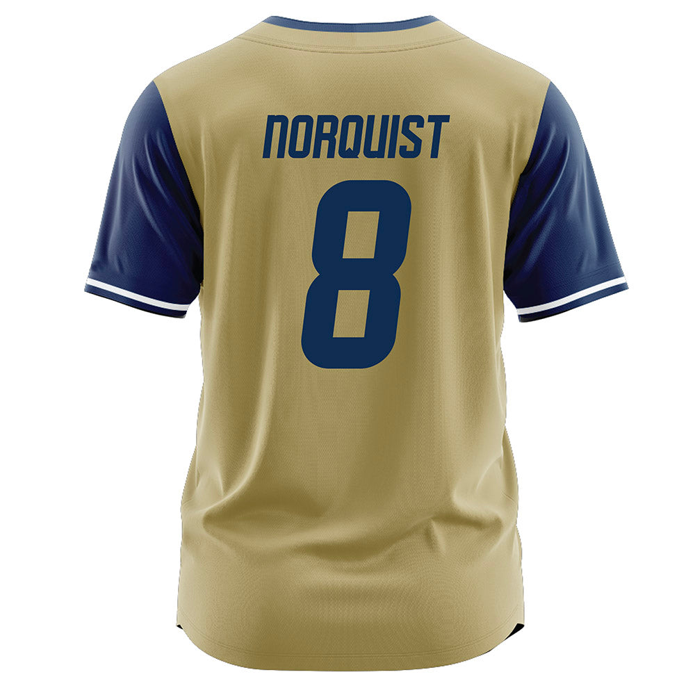 UC Davis - NCAA Softball : Annika Norquist - Gold Jersey-1