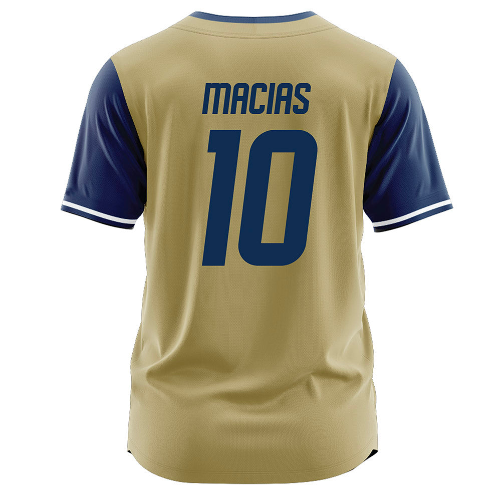 UC Davis - NCAA Softball : Kayla Macias - Gold Jersey-1