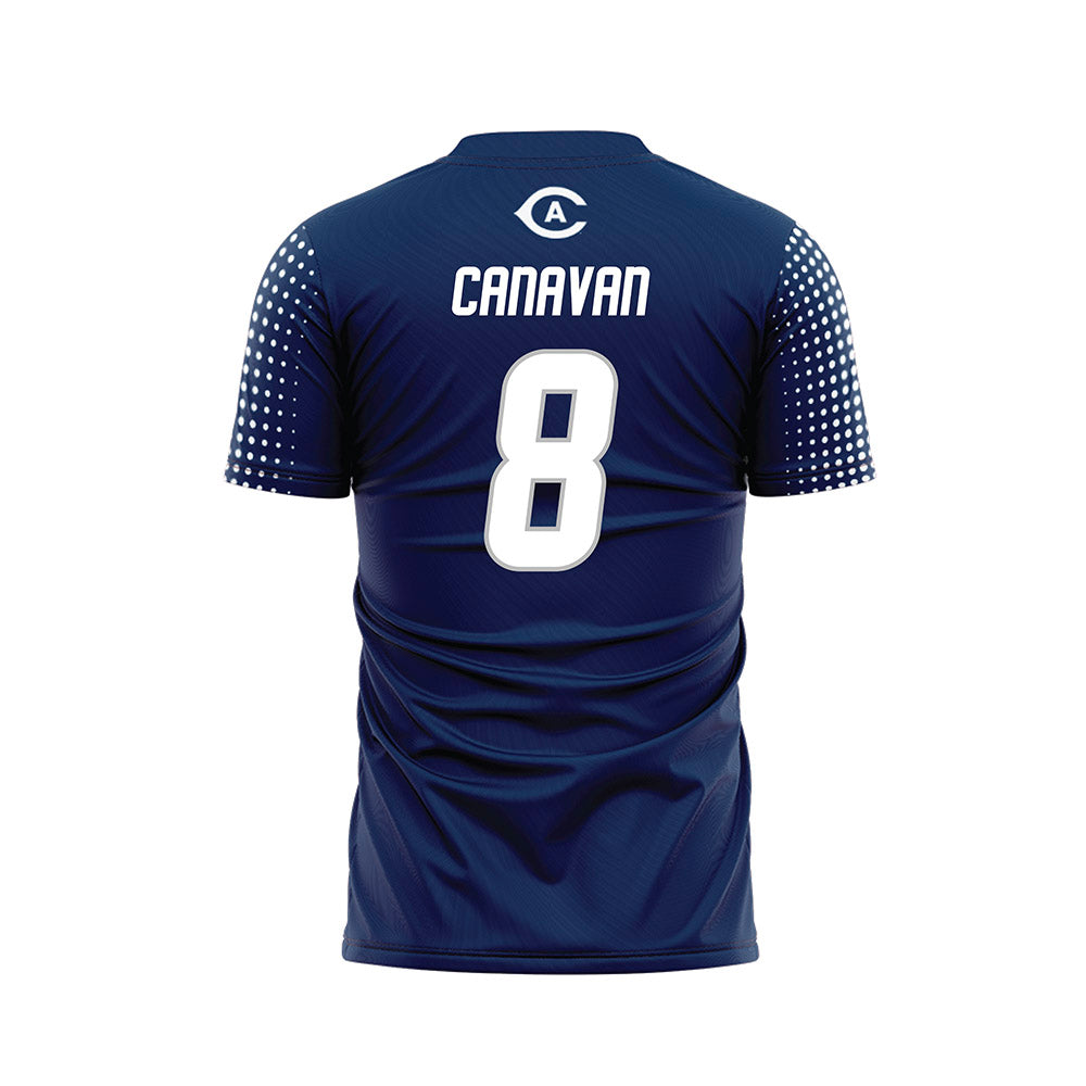 UC Davis - NCAA Women's Soccer : Sarah Canavan - Blue Soccer Jersey-1