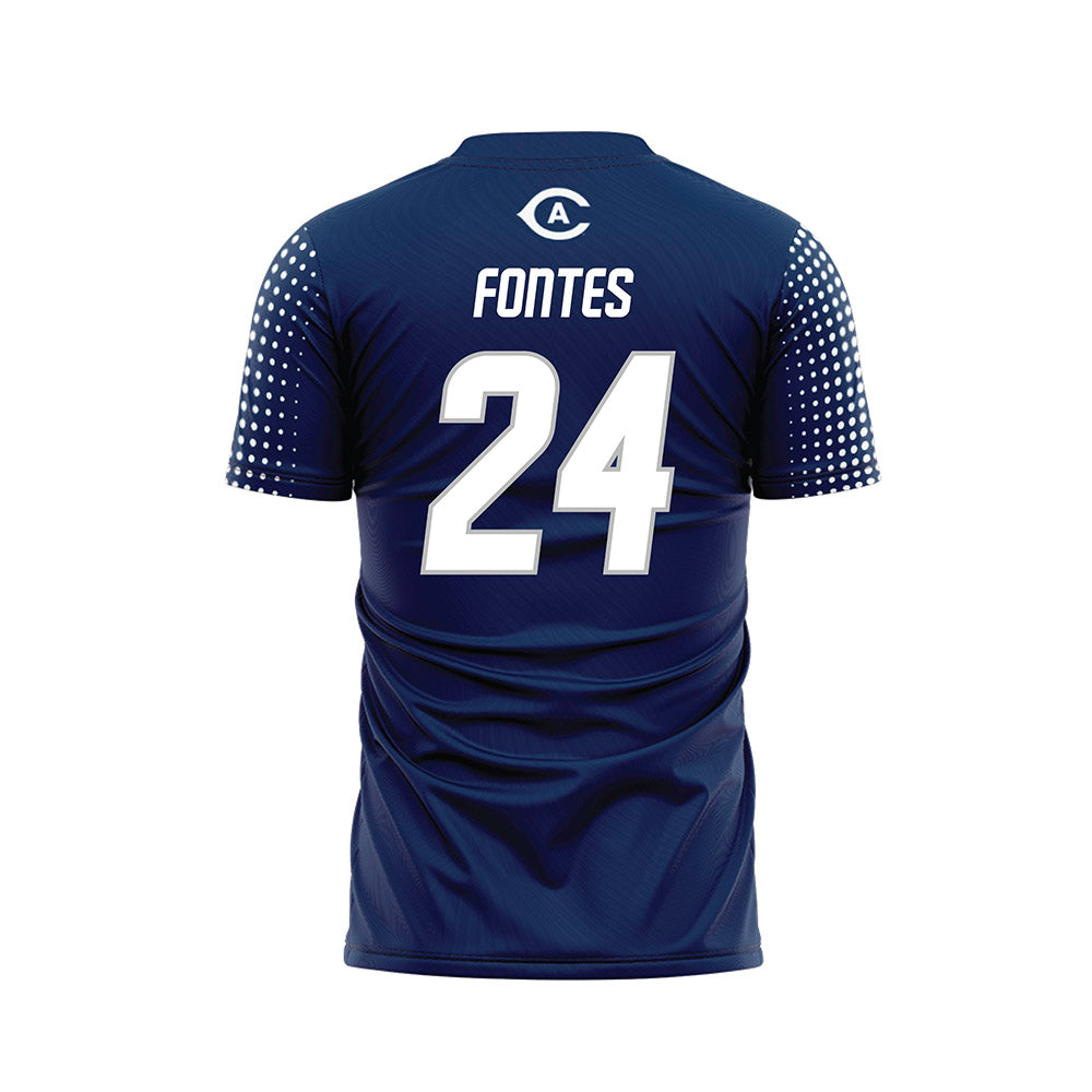 UC Davis - NCAA Women's Soccer : Genavieve Fontes - Blue Soccer Jersey