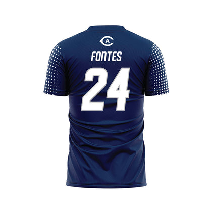 UC Davis - NCAA Women's Soccer : Genavieve Fontes - Blue Soccer Jersey