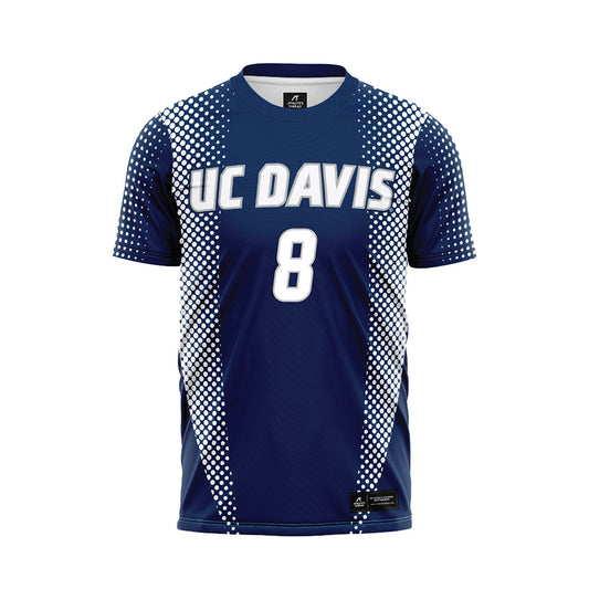 UC Davis - NCAA Women's Soccer : Sarah Canavan - Blue Soccer Jersey-0