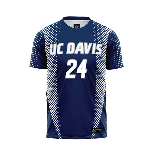 UC Davis - NCAA Women's Soccer : Genavieve Fontes - Blue Soccer Jersey