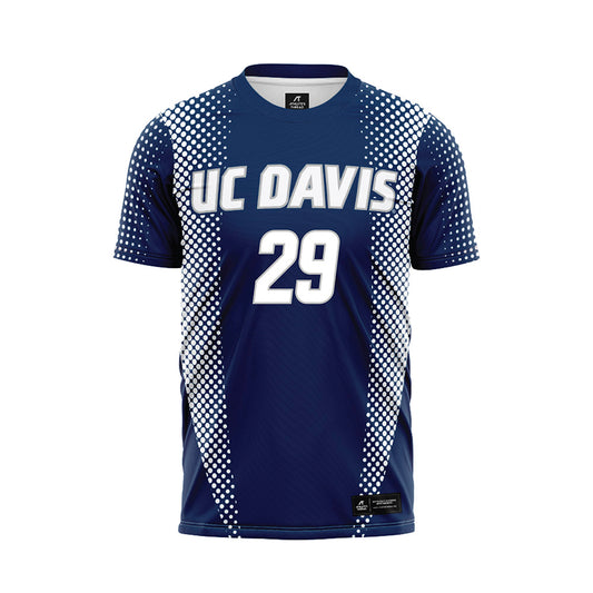 UC Davis - NCAA Women's Soccer : Abella Hunter - Blue Soccer Jersey