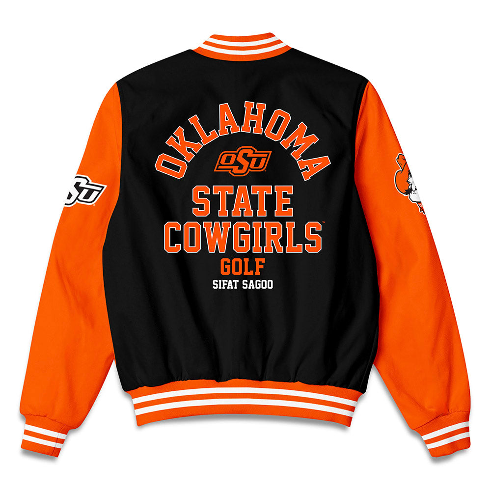 Oklahoma State - NCAA Women's Golf : Sifat Sagoo - Bomber Jacket