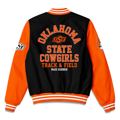 Oklahoma State - NCAA Women's Track & Field : Madi Surber - Bomber Jacket-1