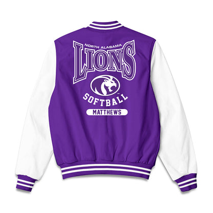 North Alabama - NCAA Softball : Emily Matthews - Bomber Jacket