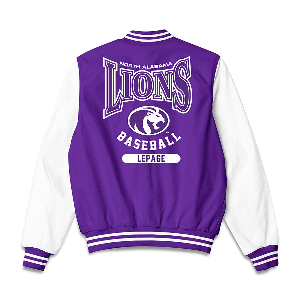North Alabama - NCAA Baseball : Tyler LePage - Bomber Jacket-1