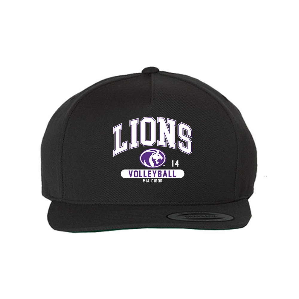 North Alabama - NCAA Women's Volleyball : Mia Cibor - Snapback Hat-0