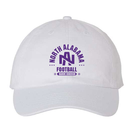 North Alabama - NCAA Football : Magnum Henderson - Dad Hat-0