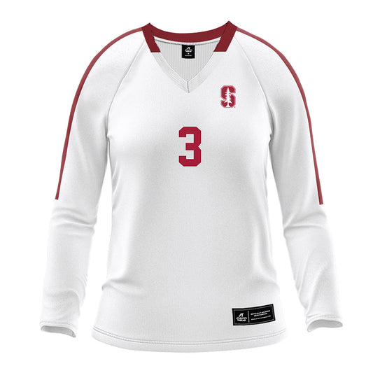 Stanford - NCAA Women's Volleyball : Anna Pringle - White Volleyball Jersey-0