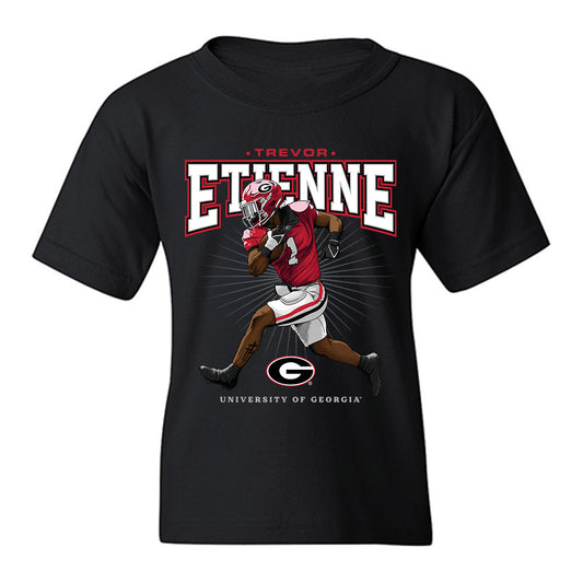 Georgia - NCAA Football : Trevor Etienne - Caricature Youth T-Shirt-0