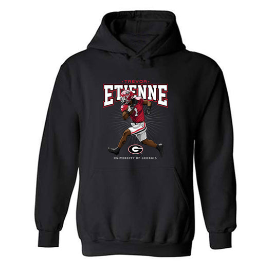 Georgia - NCAA Football : Trevor Etienne - Individual Caricature Hooded Sweatshirt