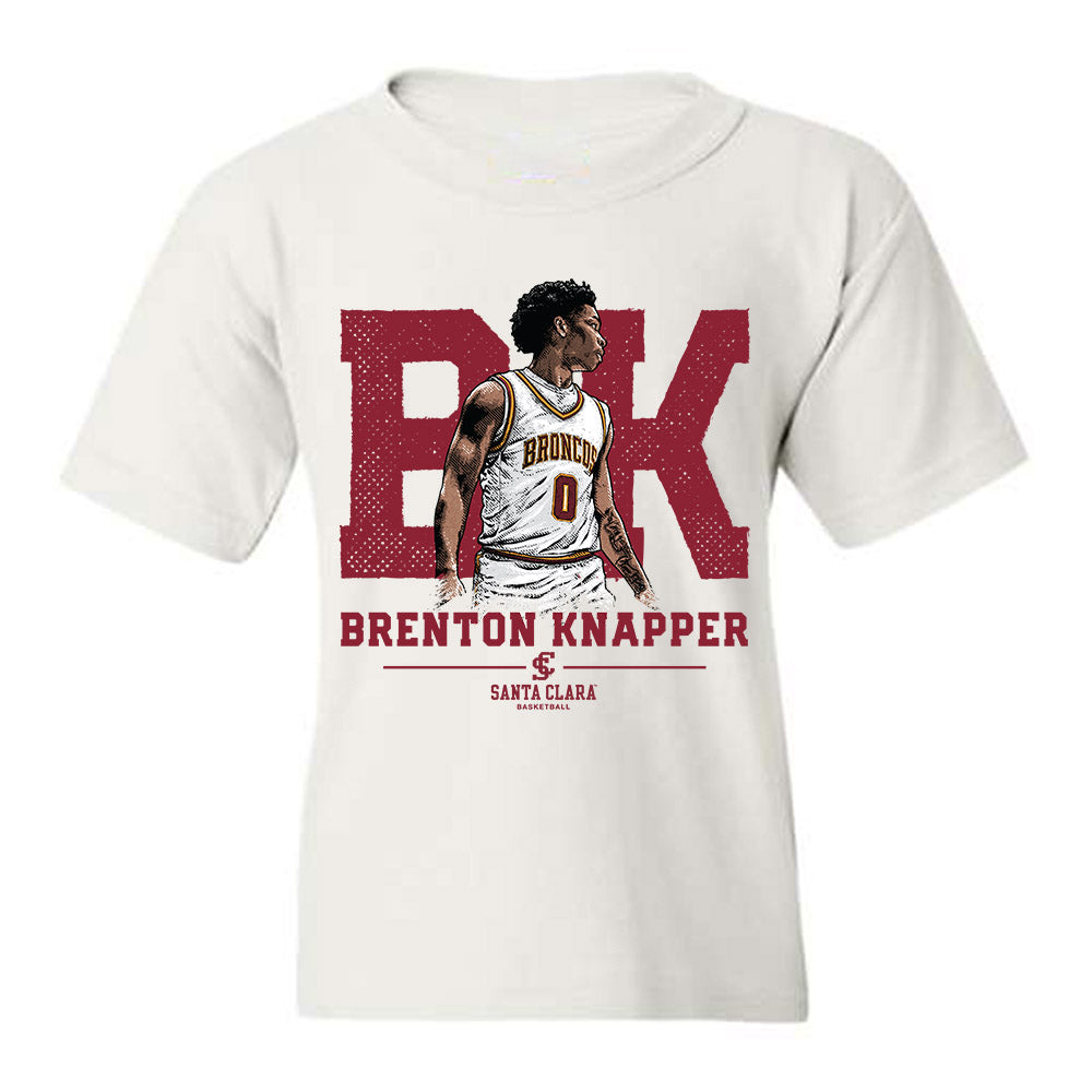 SCU - NCAA Men's Basketball : Brenton Knapper - Individual Caricature Youth T-Shirt