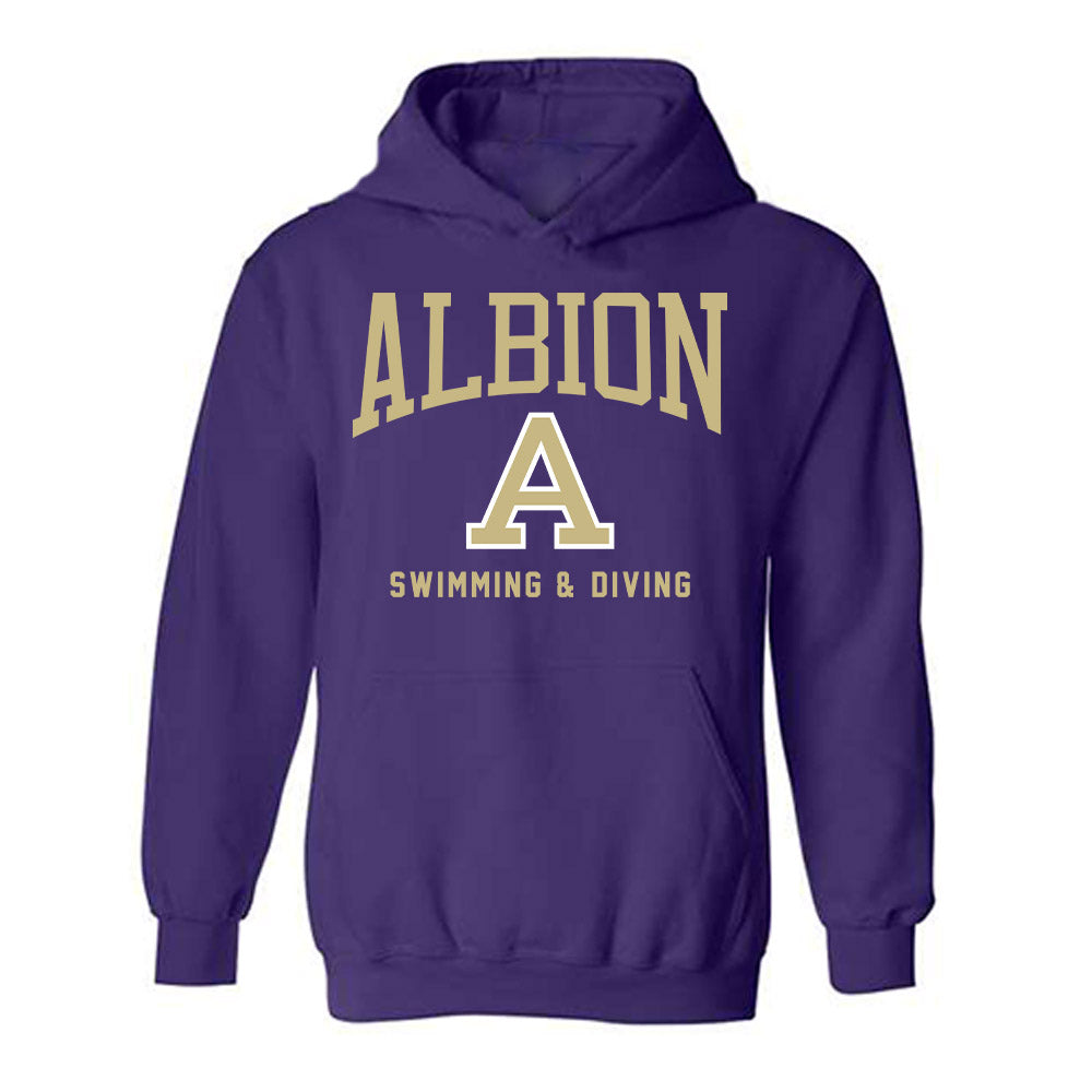 Albion - NCAA Men's Swimming & Diving : Cameron Thompson - Classic Shersey Hooded Sweatshirt-0