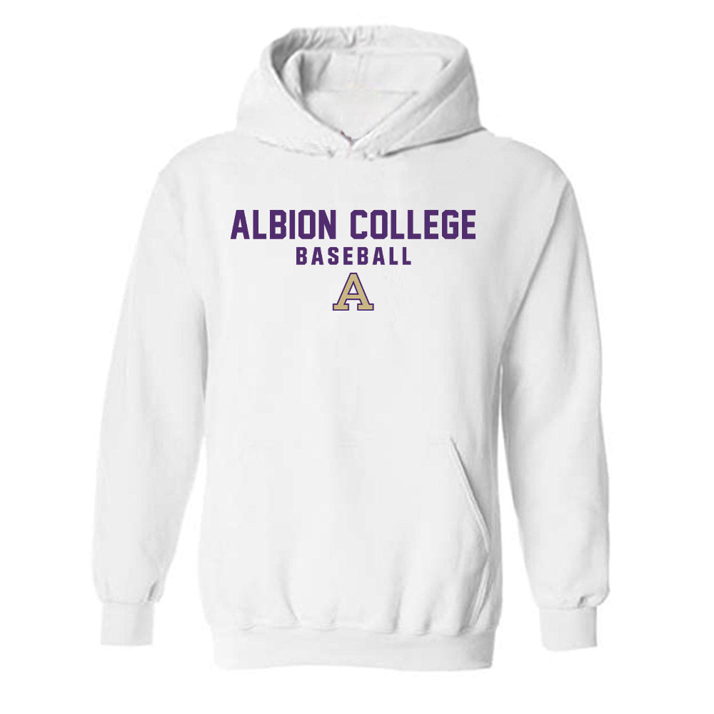 Albion - NCAA Baseball : Tyler Bronczyk - Classic Shersey Hooded Sweatshirt-0