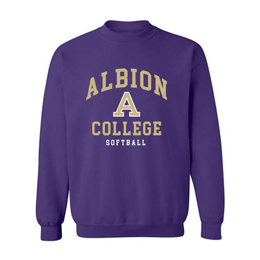 Albion - NCAA Softball : Ryley Frank - Classic Shersey Crewneck Sweatshirt-0