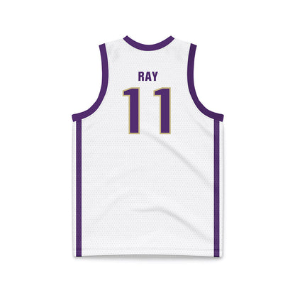 Albion - NCAA Men's Basketball : Dwayne Ray - White Basketball Jersey-1