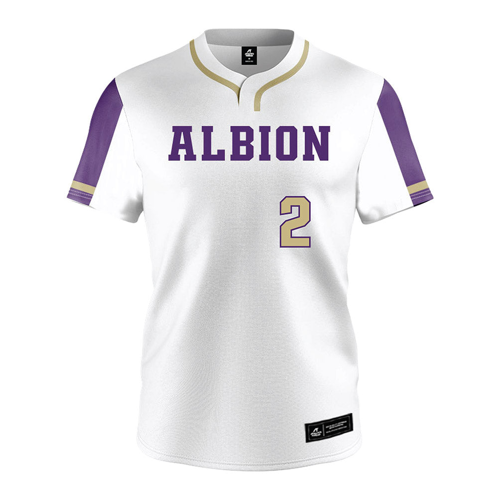 Albion - NCAA Softball : Ryley Frank - White Jersey-0