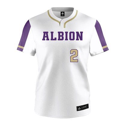 Albion - NCAA Softball : Ryley Frank - White Jersey-0