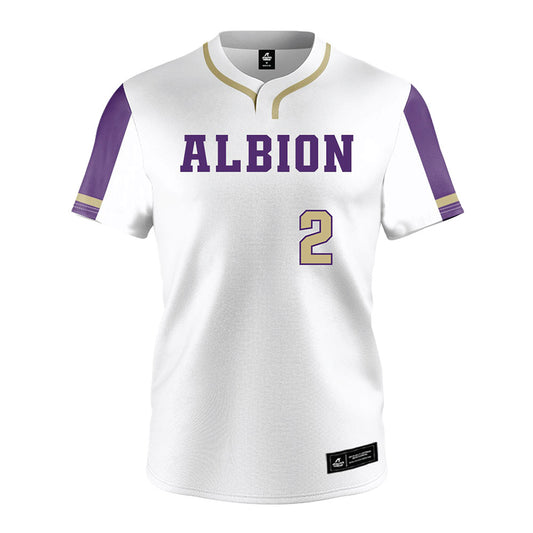Albion - NCAA Softball : Ryley Frank - White Jersey-0