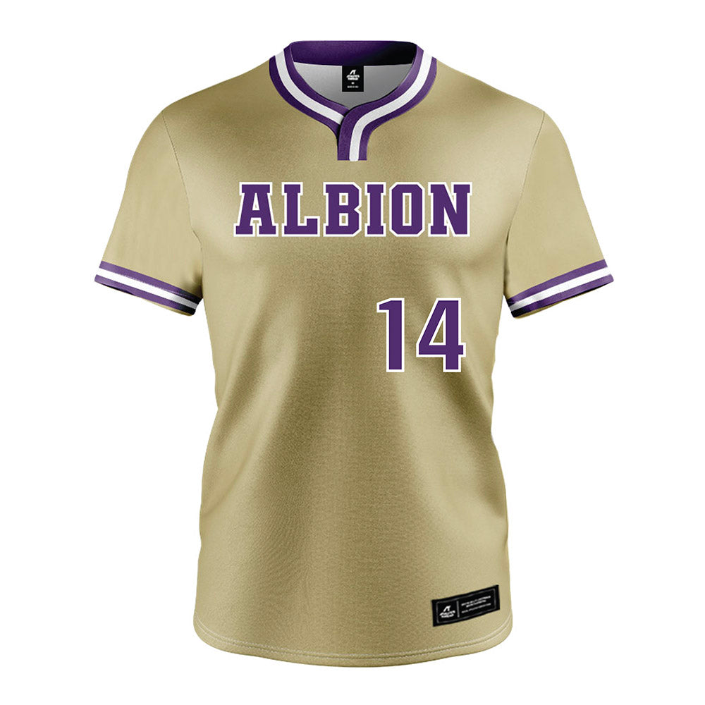 Albion - NCAA Baseball : Tyler Bronczyk - Gold Jersey-0