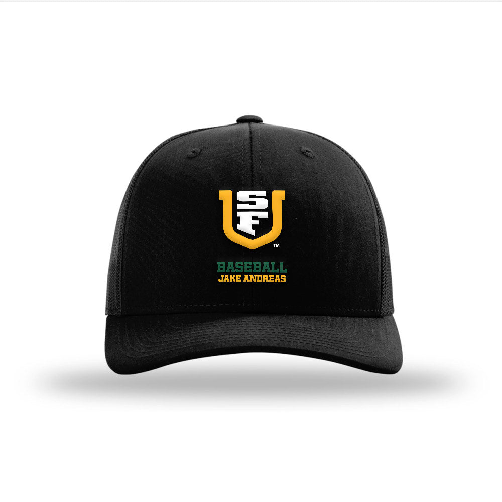 USFCA - NCAA Baseball : Jake Andreas - Snapback Trucker Hat-0