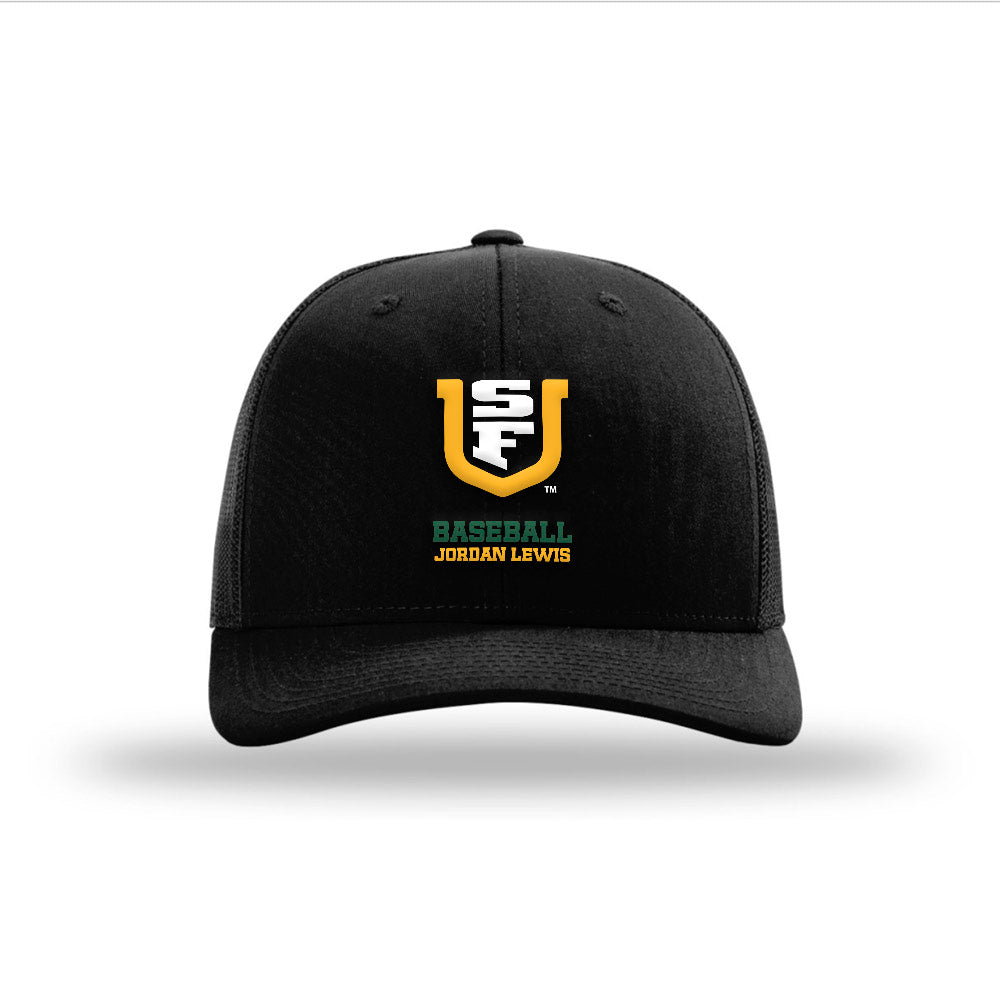 USFCA - NCAA Baseball : Jordan Lewis - Snapback Trucker Hat-0