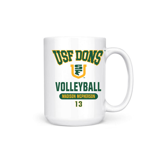 USFCA - NCAA Women's Volleyball : Madison McPherson - Coffee Mug-0