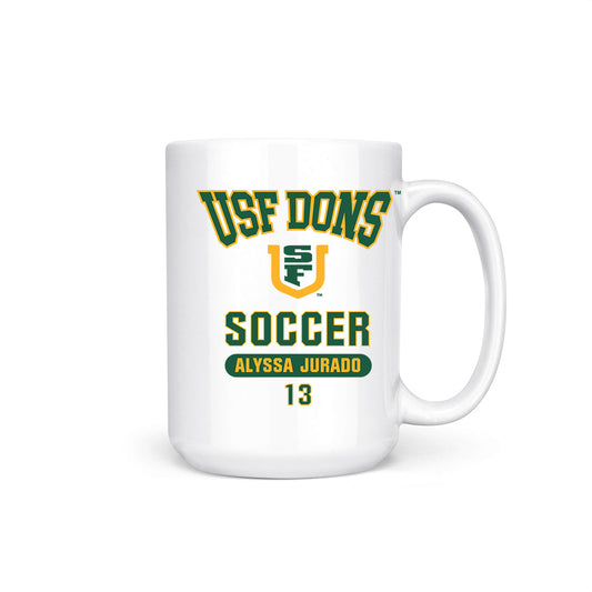 USFCA - NCAA Women's Soccer : Alyssa Jurado - Coffee Mug-0