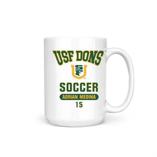 USFCA - NCAA Men's Soccer : Adrian Medina - Coffee Mug-0