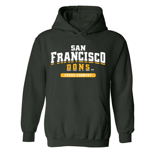 USFCA - NCAA Men's Cross Country : Enzo Queirolo - Classic Shersey Hooded Sweatshirt-0