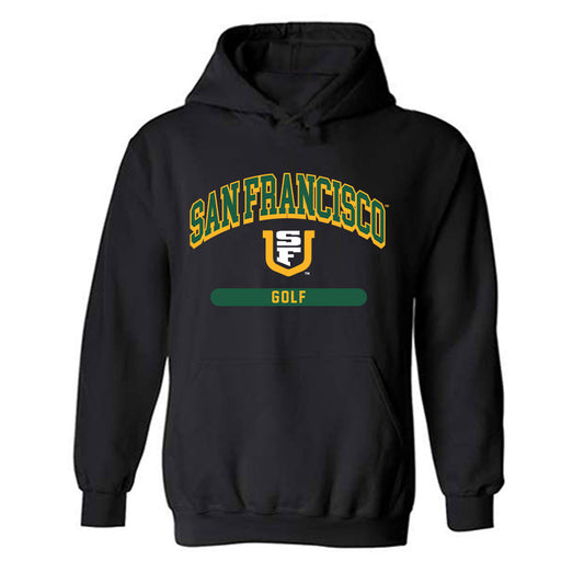 USFCA - NCAA Men's Golf : Theo Anderson - Classic Shersey Hooded Sweatshirt-0
