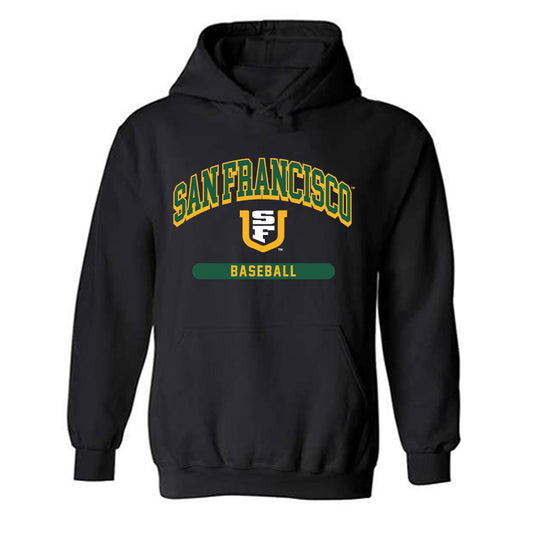 USFCA - NCAA Baseball : Trevor Harmon - Classic Shersey Hooded Sweatshirt-0
