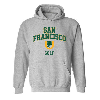 USFCA - NCAA Men's Golf : Henry Styles - Classic Shersey Hooded Sweatshirt-0