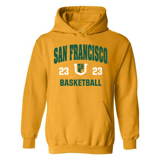 USFCA - NCAA Men's Basketball : Weilun Zhao - Classic Shersey Hooded Sweatshirt-0