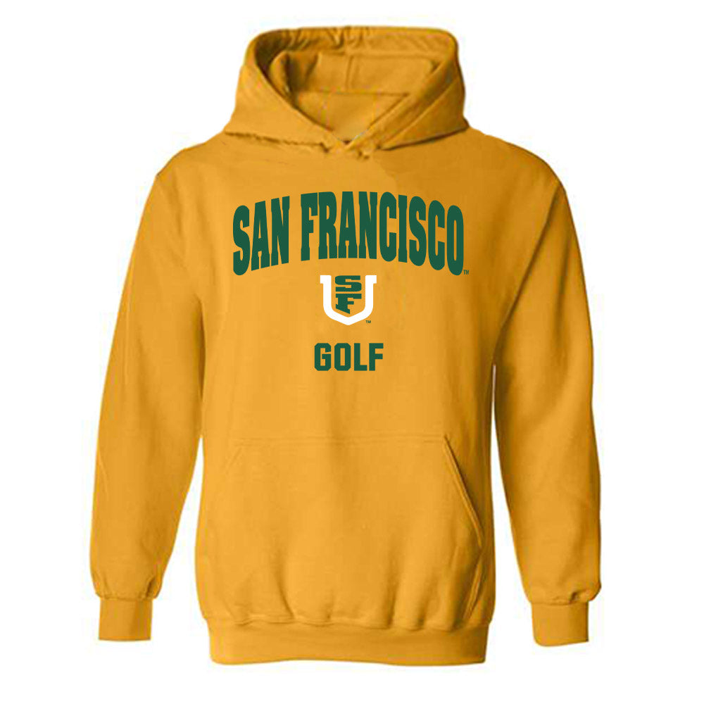 USFCA - NCAA Men's Golf : Theo Anderson - Classic Shersey Hooded Sweatshirt-0