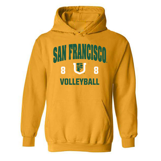 USFCA - NCAA Women's Volleyball : Anica Bobic - Classic Shersey Hooded Sweatshirt-0