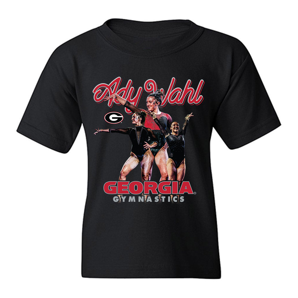 Georgia - NCAA Women's Gymnastics : Ady Wahl - Player Collage Youth T-Shirt-0