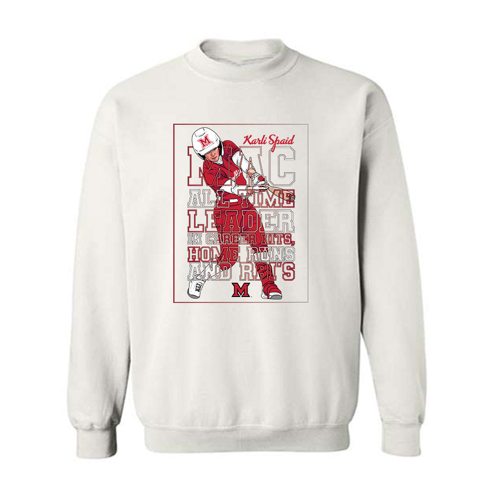 Miami of Ohio - NCAA Softball : Karli Spaid -  Individual Caricature Crewneck Sweatshirt