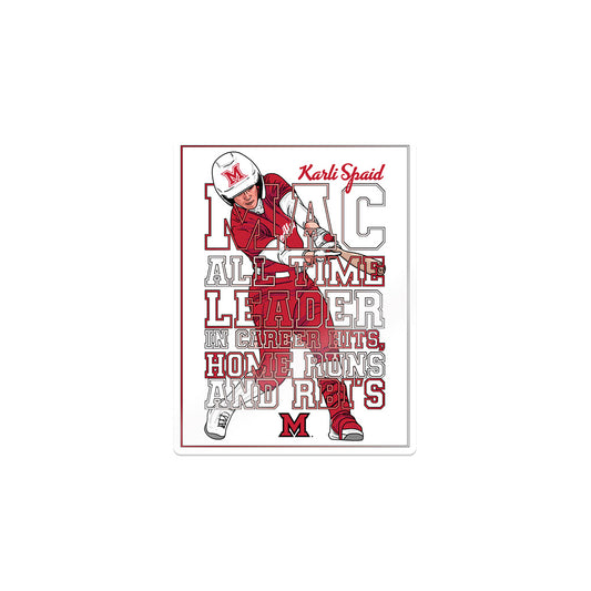 Miami of Ohio - NCAA Softball : Karli Spaid -  Individual Caricature Sticker