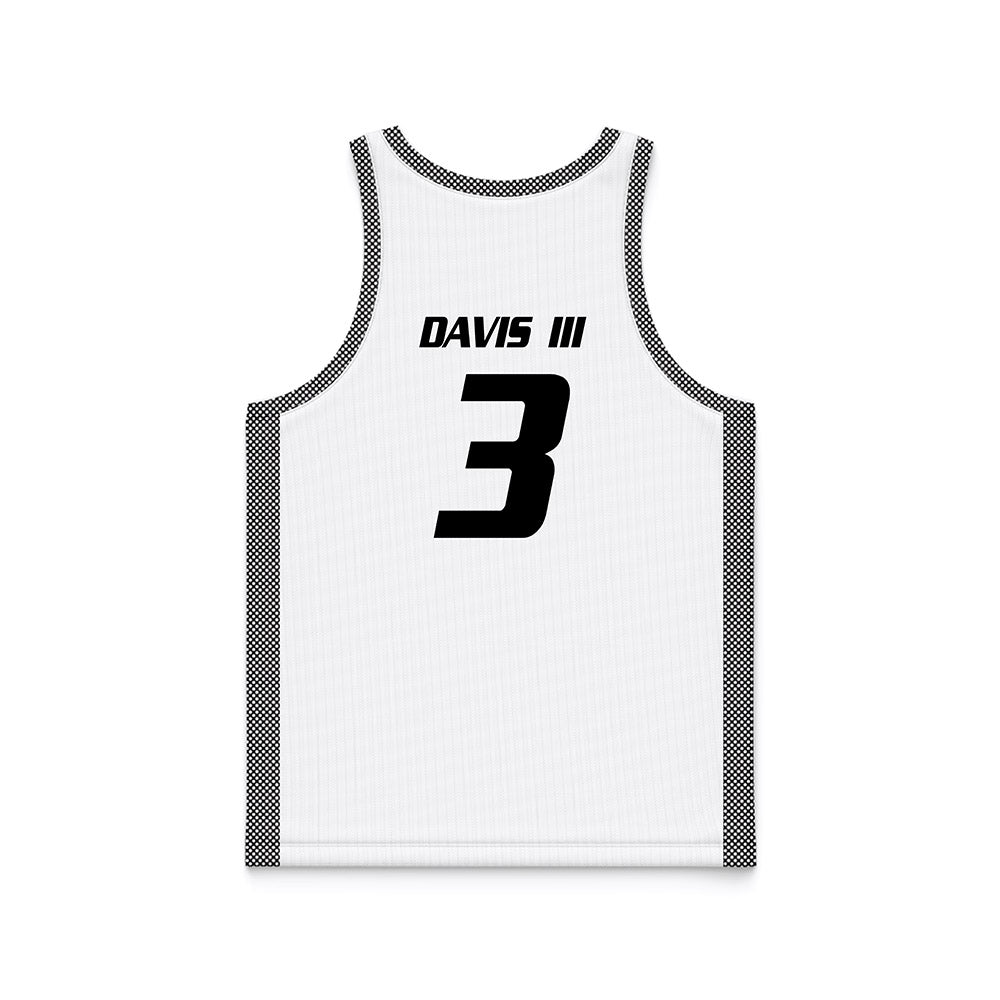 Bryant - NCAA Men's Basketball : Aaron Davis III - White Basketball Jersey-1