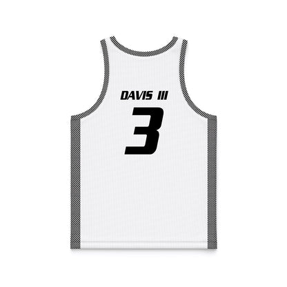 Bryant - NCAA Men's Basketball : Aaron Davis III - White Basketball Jersey-1