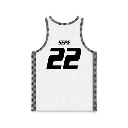 Bryant - NCAA Men's Basketball : Jason Sepe - White Basketball Jersey-1