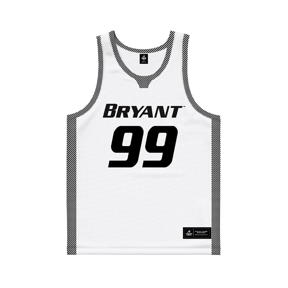 Bryant - NCAA Men's Basketball : Tim Rudovskii - White Basketball Jersey-0